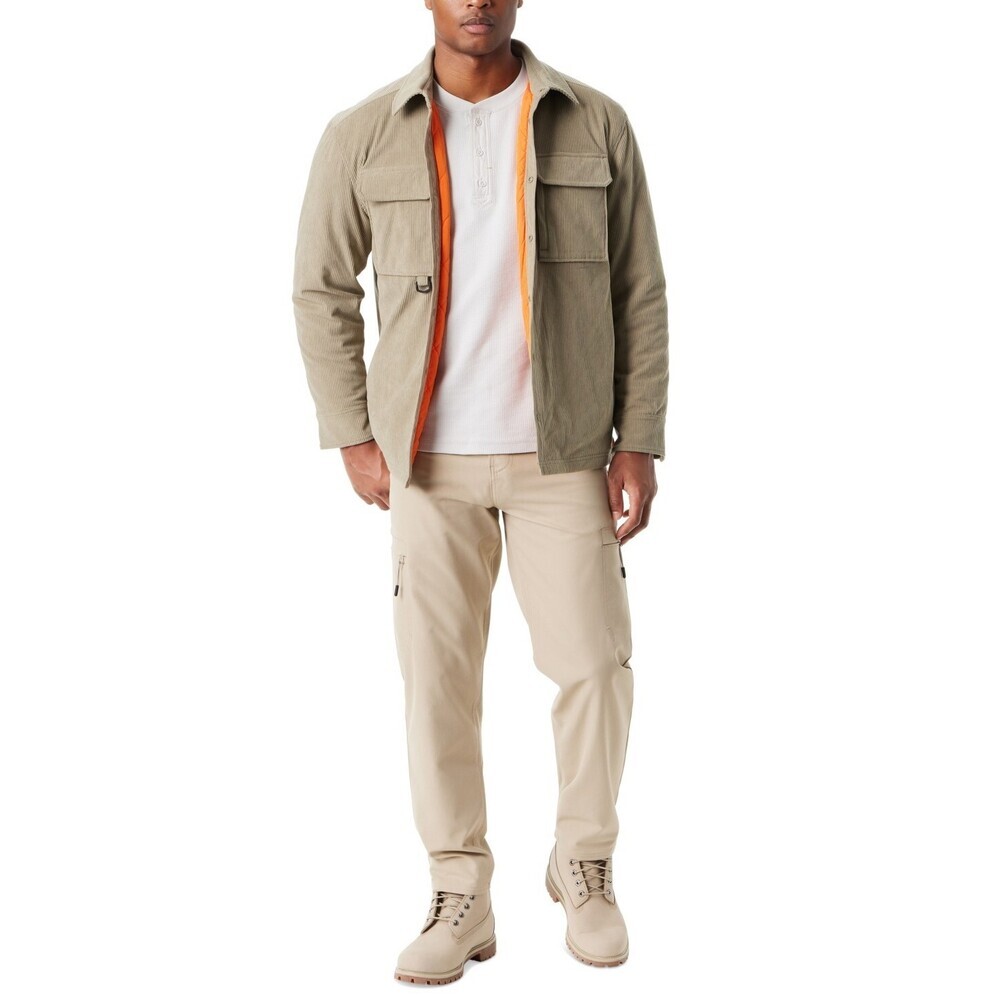 Bass Outdoor Shirt Jacket Men's Overland Corduroy Long Sleeve Button-Up MAC7